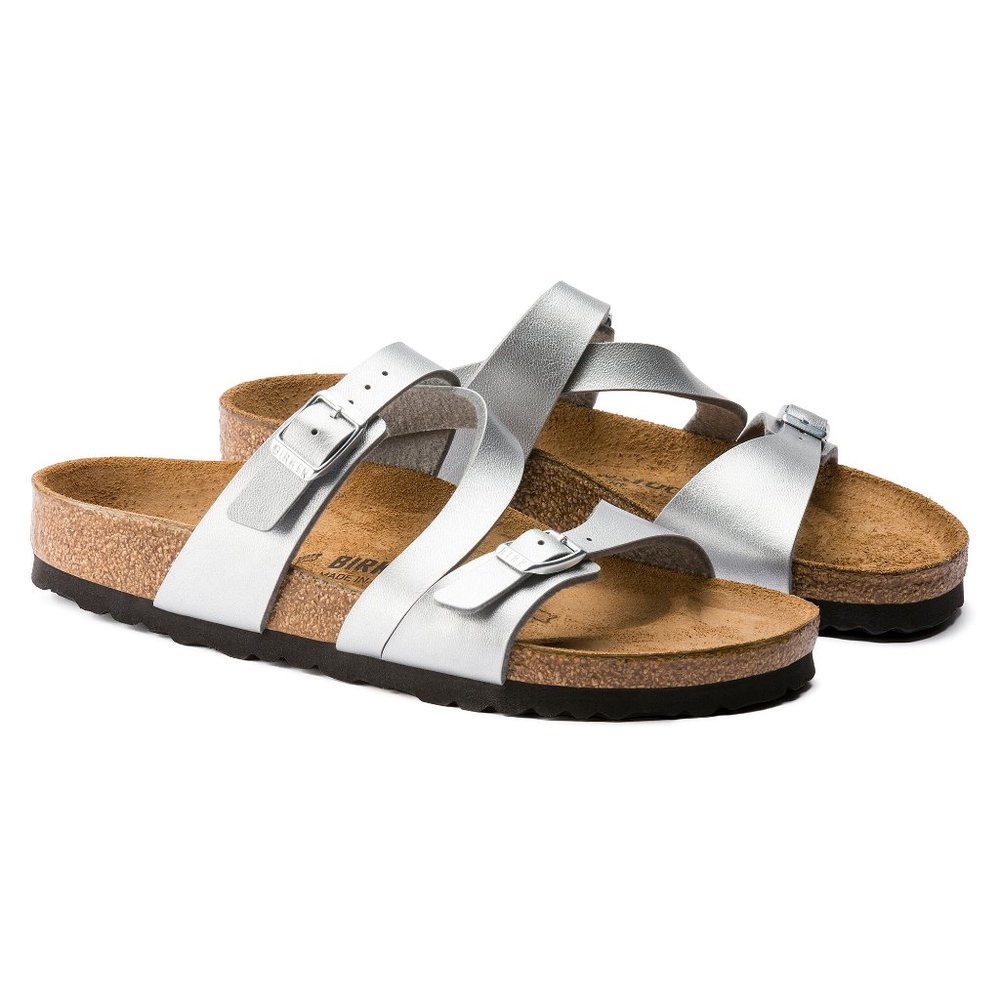 Birkenstock Salina - Silver leather - Size 37 Regular